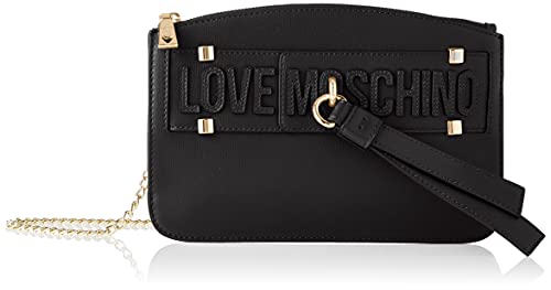 Love Moschino Damen, Schultertasche, Kollektion Frühling Sommer 2021, Schwarz, Einheitsgröße