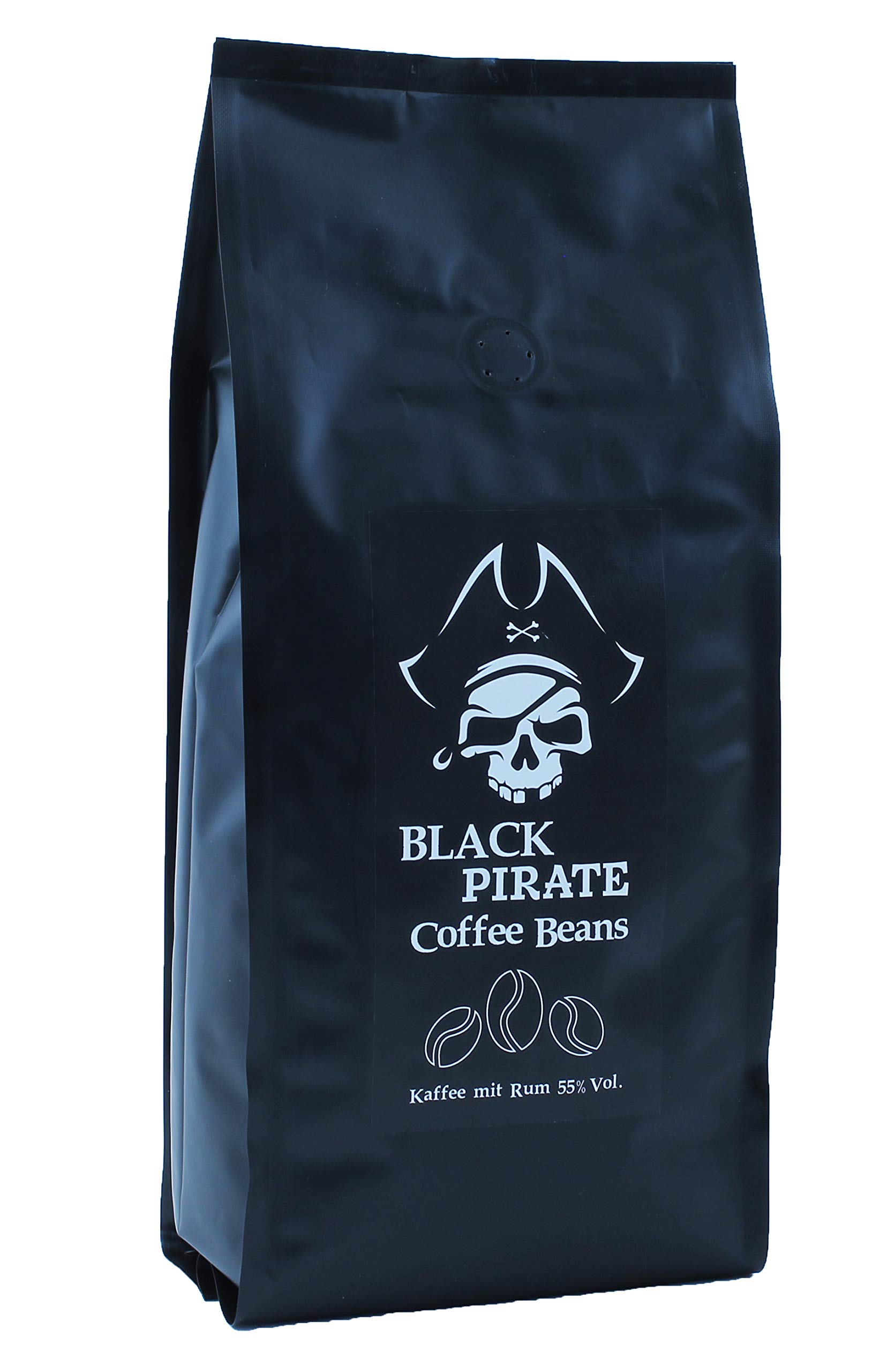 Black Pirate Coffee - Aromatisierter Kaffee mit echtem Jamaika Rum (1000 g Mittel Gemahlen)