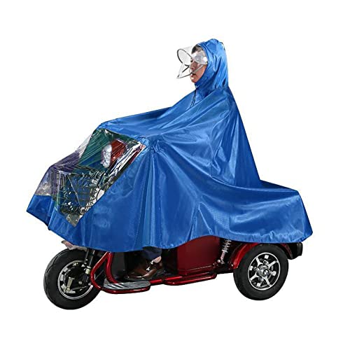 Regenmantel, Elektrofahrrad-Regenmantel, Fahrrad-Regenmantel. Übergroßer Motorrad-Dreirad-Regenponcho, verdickender Regenmantel, Einzel-/Doppel-Elektrofahrrad-Dreirad-Poncho ( Color : Rosso , Size : S