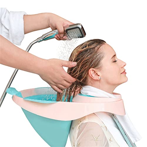 Mobiles Haarwaschbecken Shampoo Waschbecken Rückwärtswaschbecken Faltbares Haarwaschen mit Abflussrohr für Schwangere Behinderte Ältere