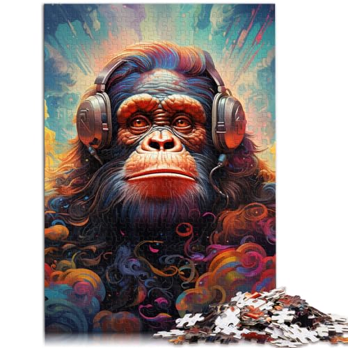 Puzzle für bunte Gorillas, Puzzle für Erwachsene, 1000 Puzzles, Holzpuzzle ganze Familie und dieses 1000-teilige (50 x 75 cm)