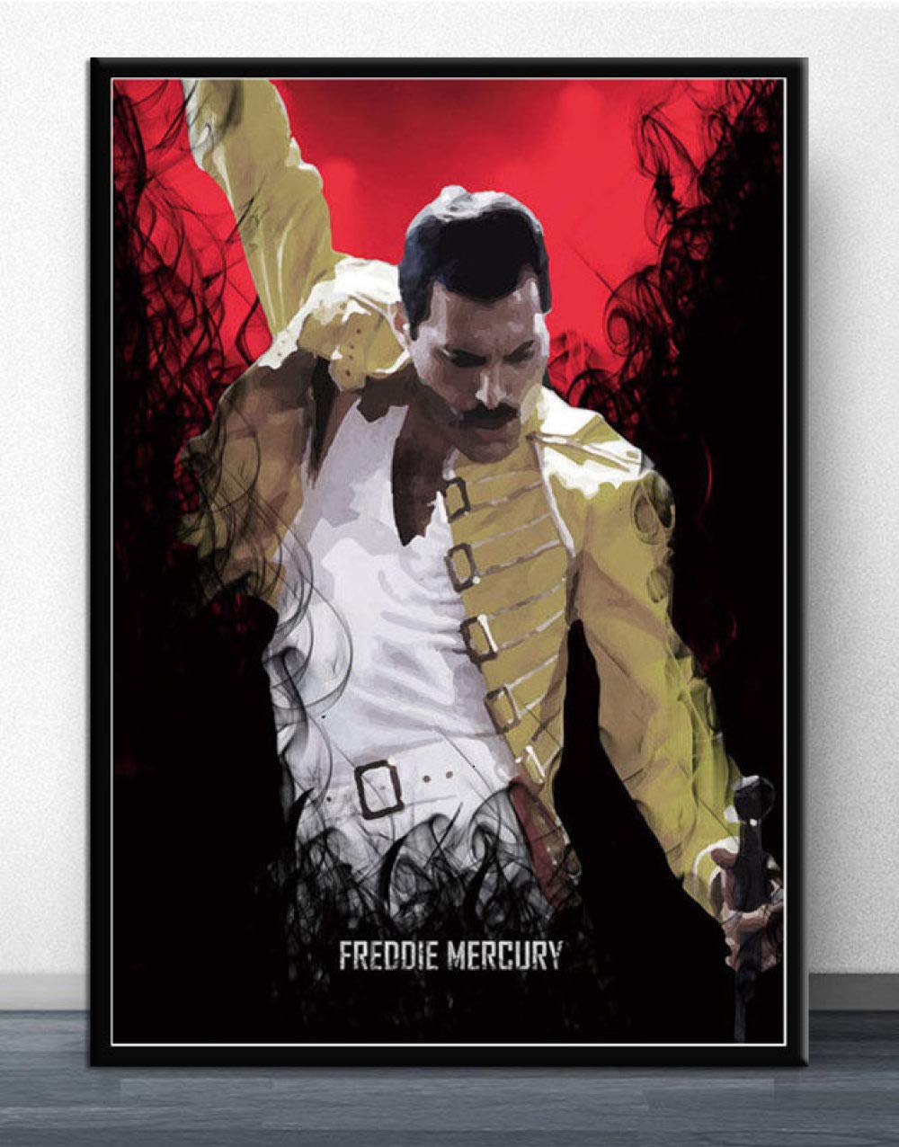 LCSLDW Leinwanddruck Leinwand Malerei Plakate Und Drucke Wandkunst Bild Freddie Mercury Rockmusik Vintage Poster Dekorative Wohnkultur, 30X40Cm Ohne Rahmen