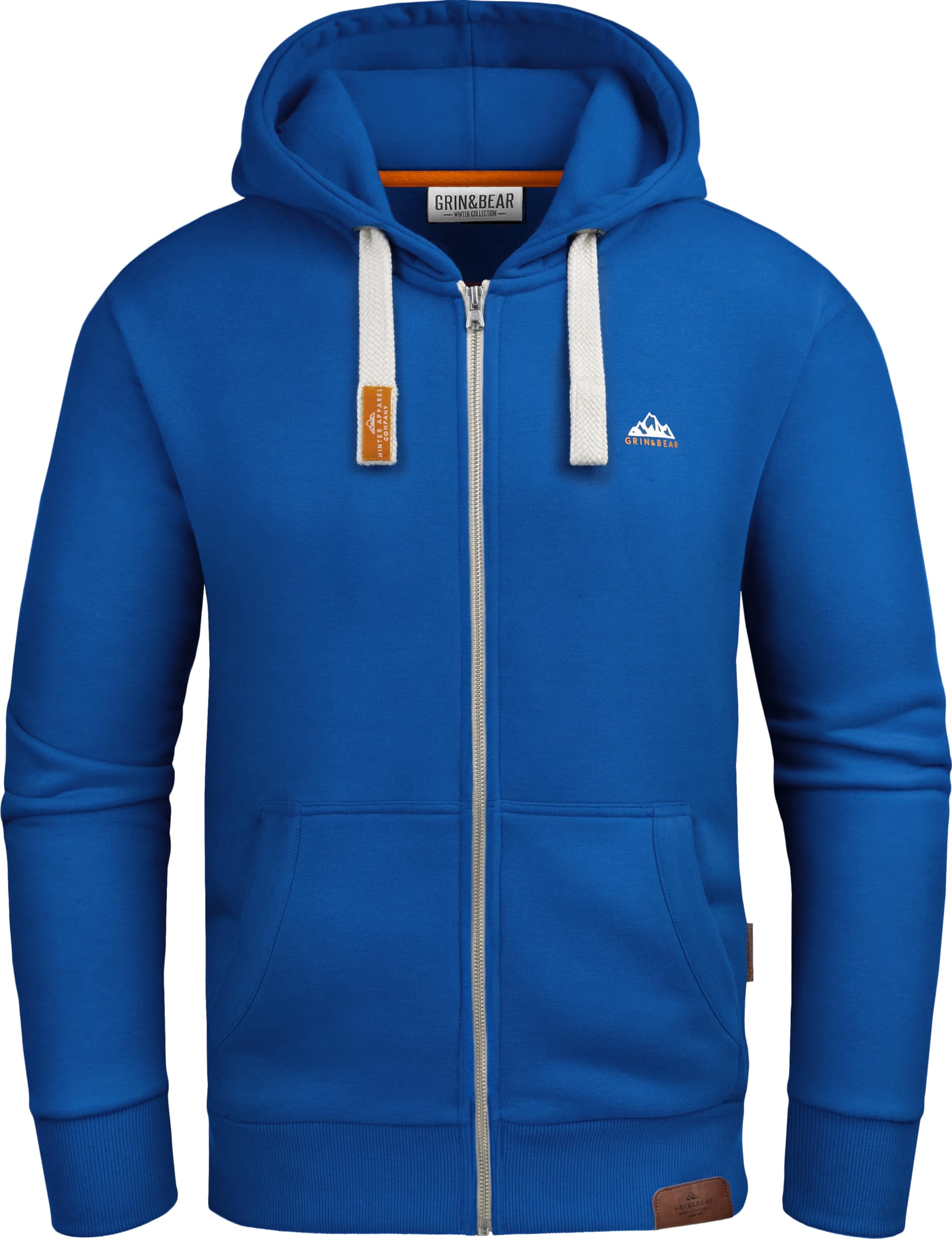 Grin&Bear Hoodie Herren Hoodie Sweatshirt Pullover GEC022 Bright Blue S