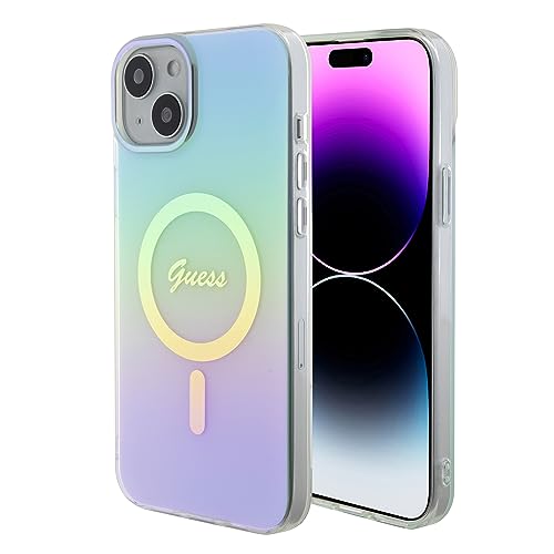 Guess GUHMP15MHITSQ Hülle für iPhone 15 Plus 6.7" Türkis hardcase IML Iridescent