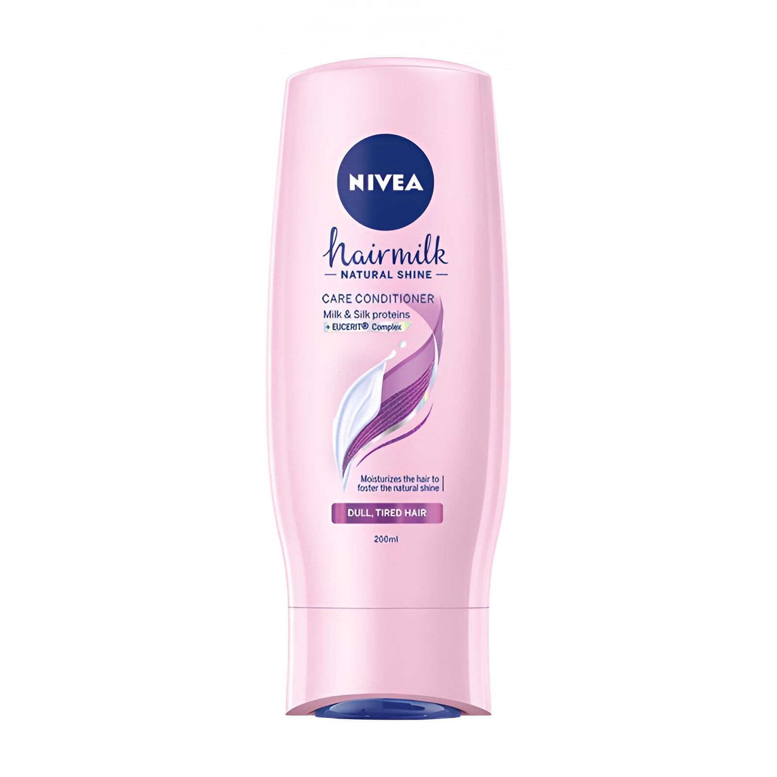 Nivea Hairmilk Conditioner Natural Shine Hair Natural Glow With Milk and Silk Proteins Balanced Ph Hydrates Deeply With Built-in Serum 200ml Pack of 5