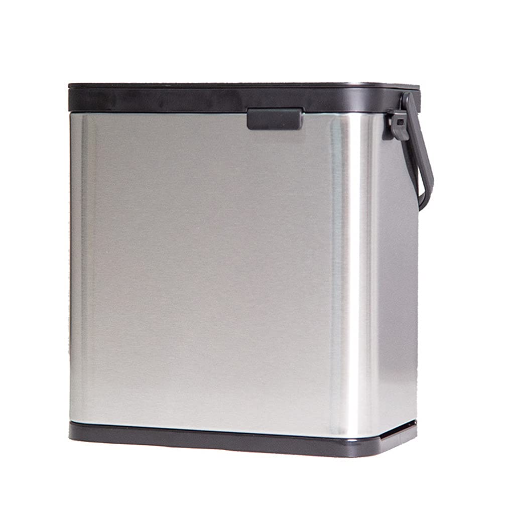 for Creative Kitchen Hanging Trash Can with Lid Handle Cabinet Door Stainless Steel Garbage Bin Wall Mounted Waste Bucke