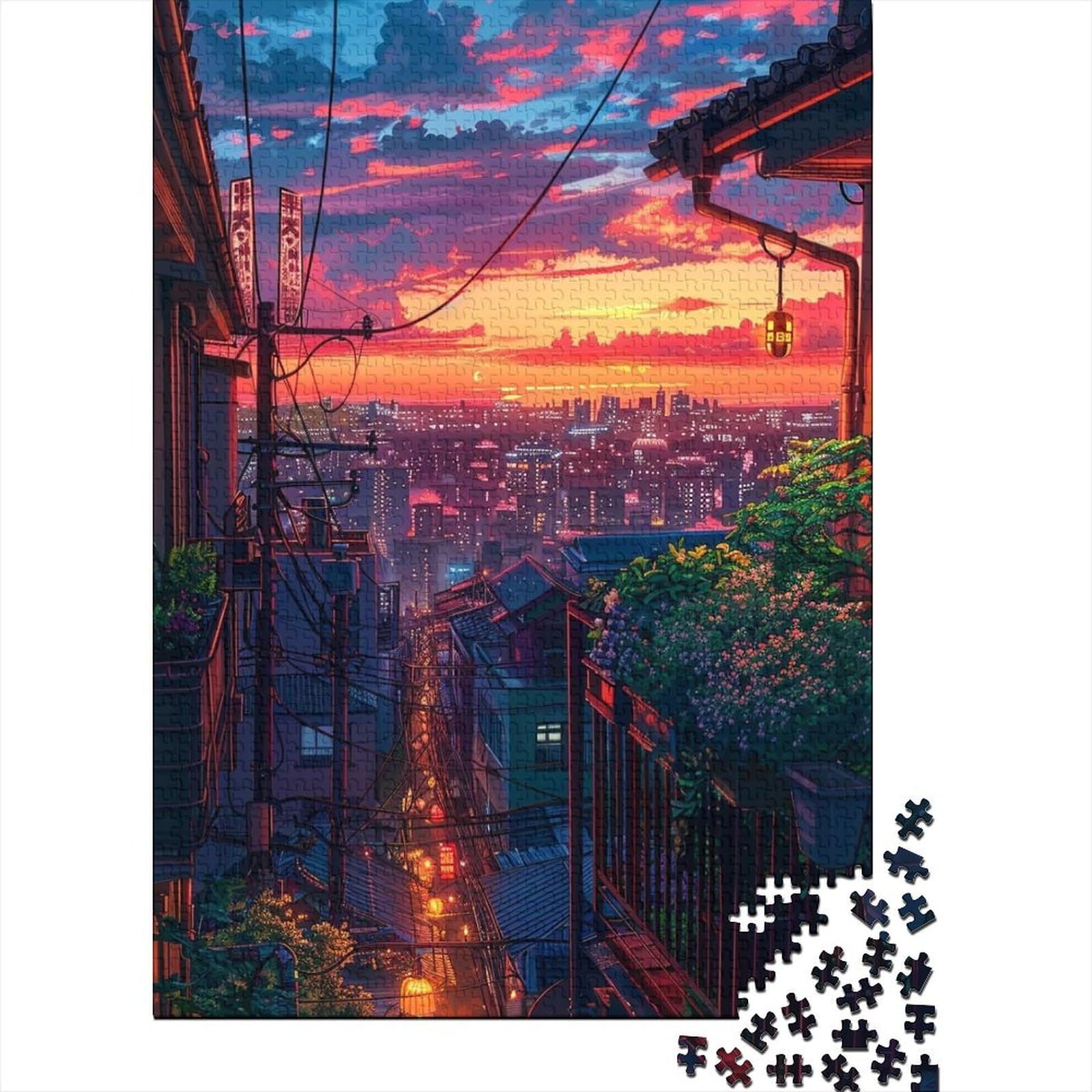 Amazing View - Schwierige, anspruchsvolle Puzzles mit 1000 Teilen für Erwachsene Teenager, entspannendes, intellektuelles Lernspielzeug 29,53x19,69 Zoll