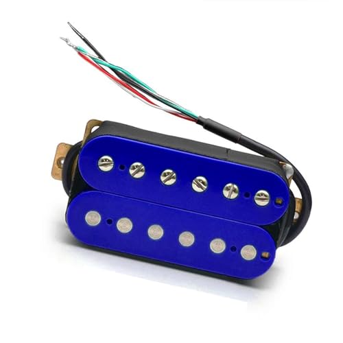 E-Gitarre Pickup Coil Spliting Pickup Humbucker Dual Coil Pickup 4 Leiterkabel N-7,5K/B-15K Ausgang Tiefblau e gitarren tonabnehmer (Color : Bridge Pickup)