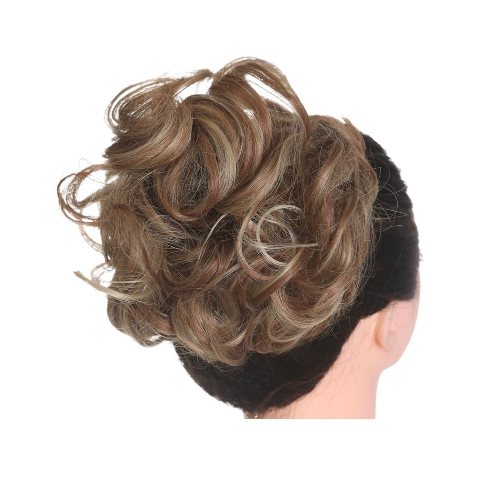 Haarteil Synthetischer unordentlicher Haarknoten, Chignon, Haargummis, gefälschtes Haarband, Zopf, elastischer Haarteilschwanz for Frauen, synthetischer Wickel, lockiger Pferdeschwanz Haarverlängerung