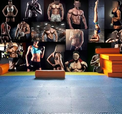 tyujlkjddlf Tapete Wandbild 3D Benutzerdefinierte Gym Boxen Hintergrund Wand Tapete 3D Dreidimensionale Persönlichkeit Industriellen Stil Kampf Tapete Graffiti Poster Wandbild-400Cmx280Cm