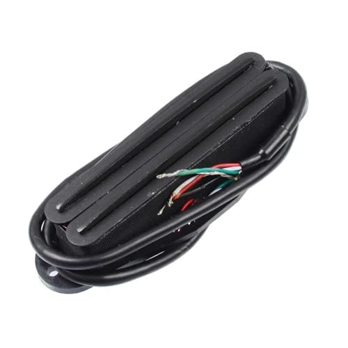 Gitarren-Tonabnehmer Dual-Rail-Humbucker, Doppelspulen-Humbucker-Tonabnehmer, Empfindliche Ansprache Und Klarer Ton, Einzel-Tonabnehmer Für E-Gitarre (Color : Black with Black)