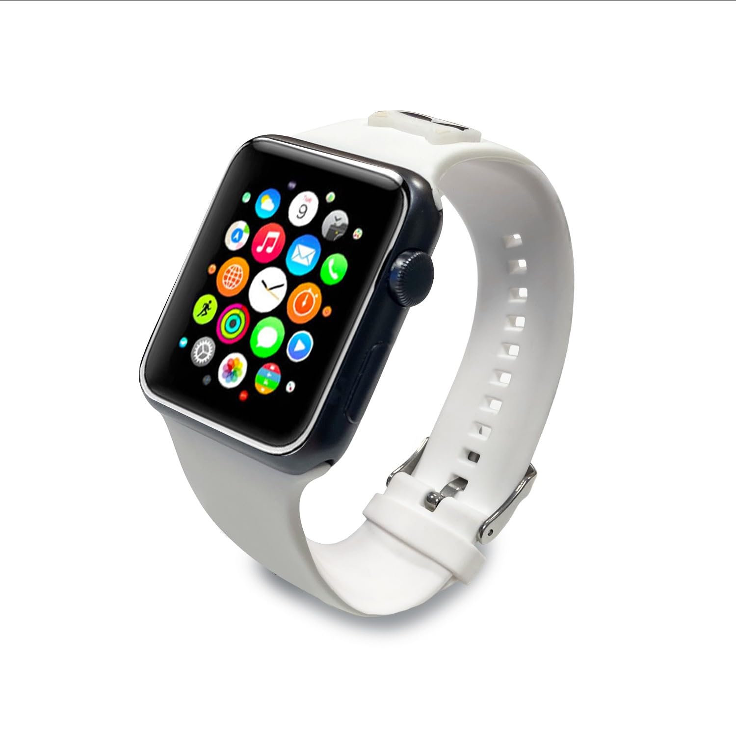 Karl Lagerfeld KLAWMSLCW Riemen an Apple Watch 38/40/41mm weiß Silicone Choupette Heads