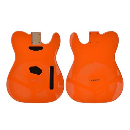 E-Gitarren-Korpus, Hochglanz-Erlenholz-Gitarrenkorpus, Orange Farbe, Für TL-Gitarren-Bausätze, Bauteile