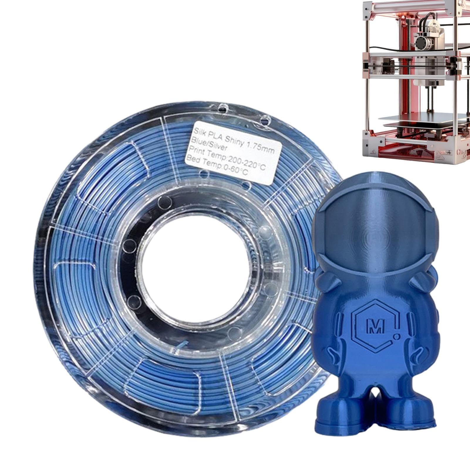 Weppduk Seidenfilament 1,75,3D-Druckerfilament - Spulenfilament 1,75 mm | Spulenfilament, zweifarbiges 3D-Druckfilament, 3D-Drucker-Verbrauchsmaterialien für die meisten 3D-Drucker