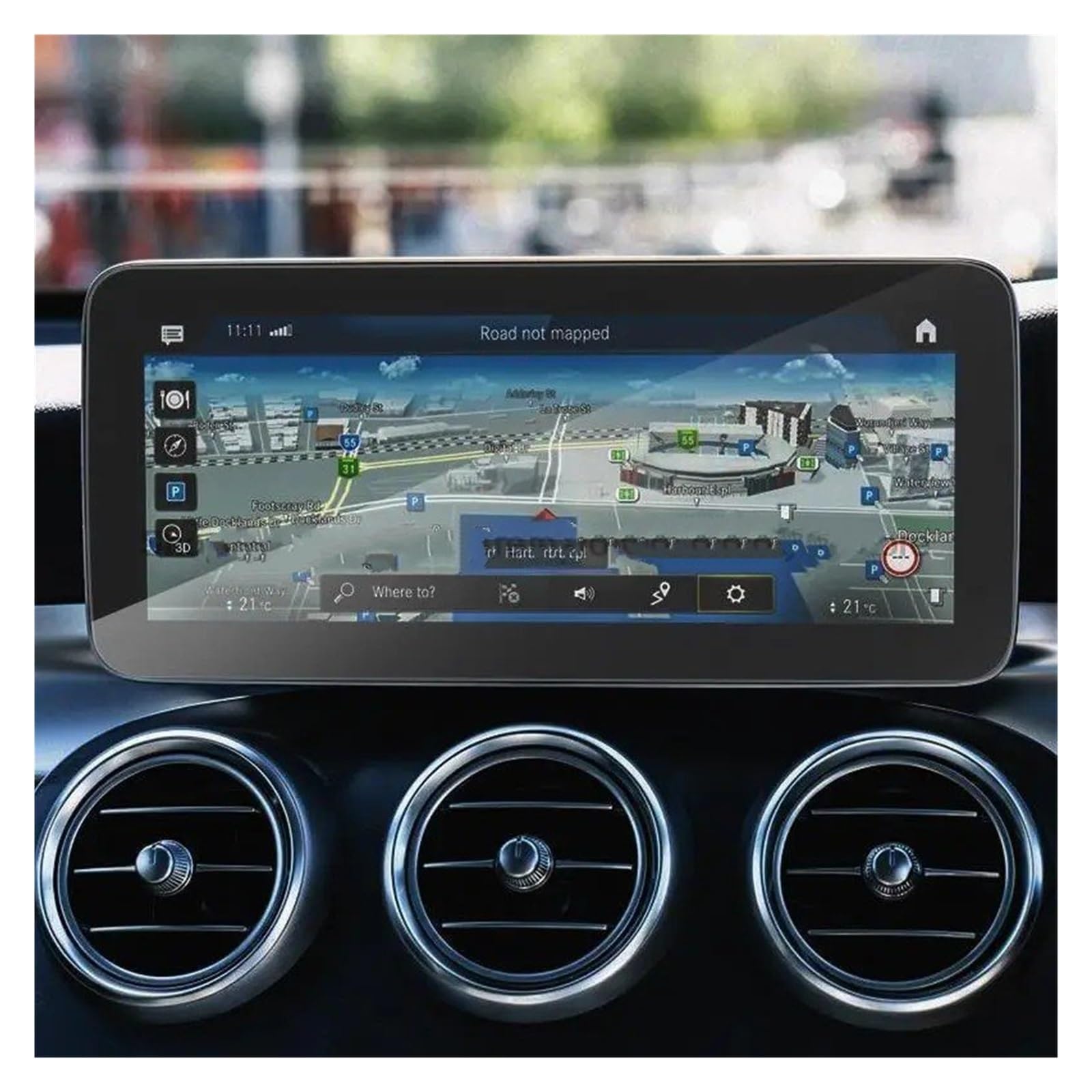 IMMLSX Für Für Benz Für C-klasse W205 W204 C180 C200 C260 2019 2020 10,25 Zoll Auto GPS Navigation Gehärtetem Glas Displayschutzfolie Navigation Schutzfolie Navigations-Displayschutz