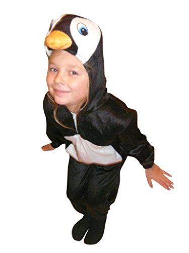 Seruna Pinguin-Kostüm, AN46, Gr. 116-122, für Kinder, Pinguin-Kostüme Pinguine für Fasching Karneval, Klein-Kinder Karnevalskostüme, Kinder-Faschingskostüme, Geburtstags-Geschenk Weihnachts-Geschenk