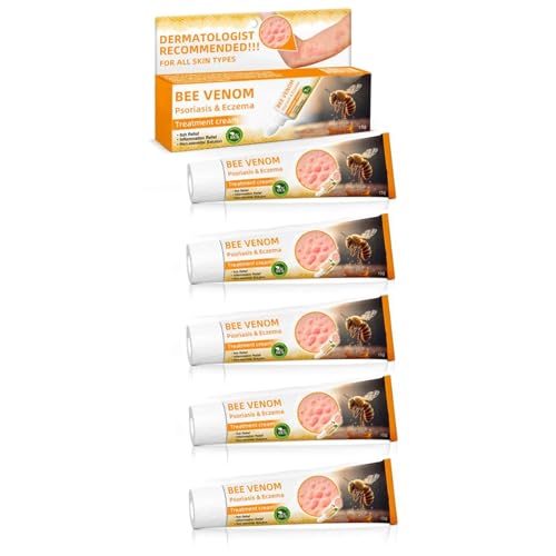 Vsoxa Bee Venom Psoriasis & Eczema Treatment Cream, Vsoxa Bienengift-Psoriasis- und Ekzem-Behandlungscreme (5PCS)