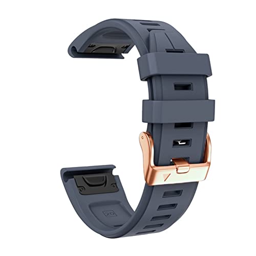 IOTUP Für Garmin Fenix 7S/5S Plus/6S/5S/Instinct 2S/D2, schnelles Anbringen, weiches Silikonband mit rotgoldener Schnalle, für Damen und Herren, atmungsaktiv, wasserdicht, Armband-Zubehör, Fenix 6S 6S