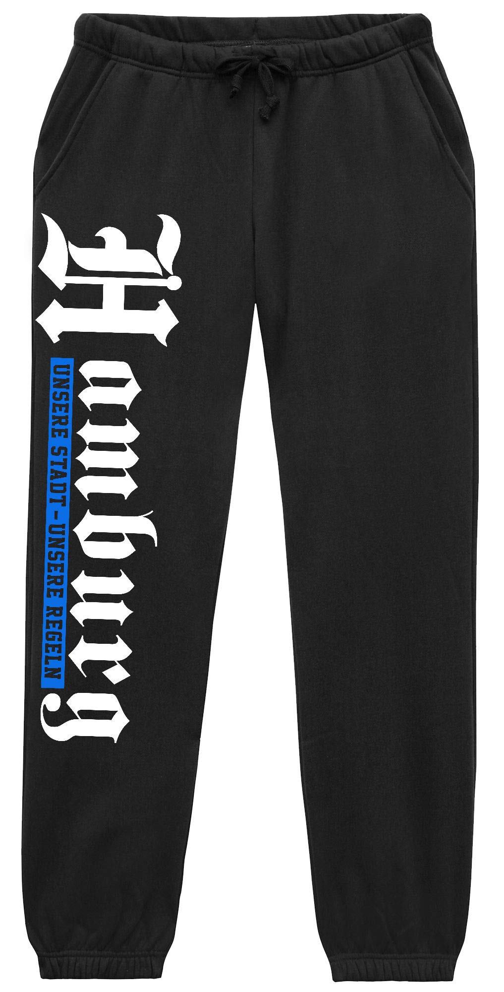 Unsere Stadt Hamburg Herren Jogginghose | Hamburg Geschenk Hamburg Fanartikel Stadt Ultras Sport Hamburg Hose | M1 Schwarz (XL)