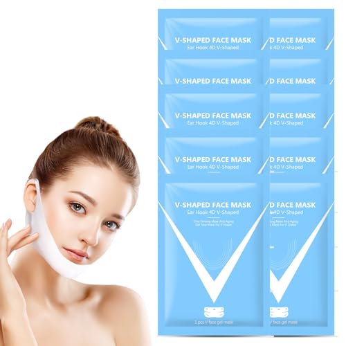 Bloskin Double Chin Mask Reusable, Bloskin Double Chin Lifting Mask Reusable, Bloskin Chin Masks, Bloskin Lifting Face Mask (10pcs,Classic)