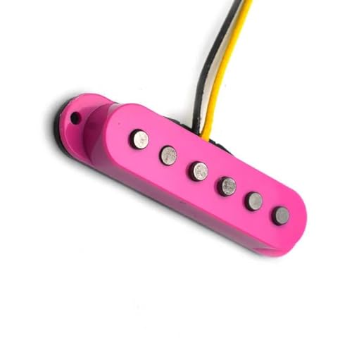 Single Coil Staggered Top Fiber Bobbin Pickup E-Gitarre Pickup Hals/Mitte/Steg 50/50/52 Mm Pink e gitarren tonabnehmer (Color : 50mm(Middle))