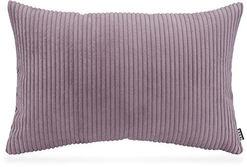 HOCK Corduroy Cord Kissen inkl. Füllung Größen (60x40cm, Mauve)