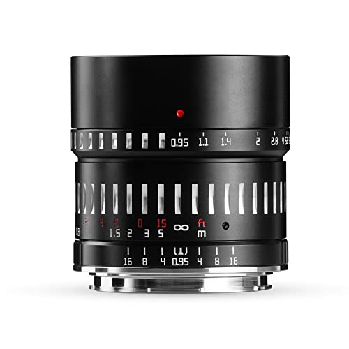 TTArtisan APS-C 50 mm F/0,95 Metallgehäuse, kompatibel mit Canon EOS-R Mount – Schwarz & Silber