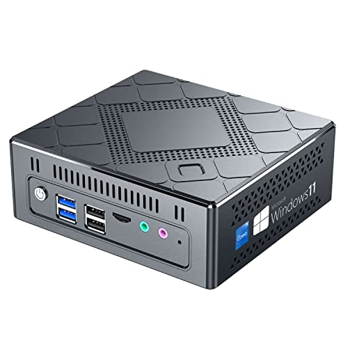 SIMPLETEK Mini PC Core i5 8279U Bis zu 4,10 GHz Windows 11 | 16 GB DDR4 480 GB SSD M.2 | WiFi + BT - HDMI + VGA + TypeC + Fingerabdruckleser Desktop + VESA-Halterung