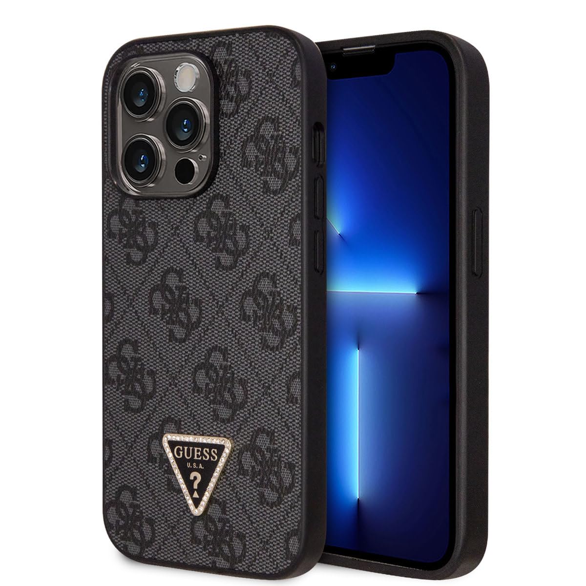 CG MOBILE Guess iPhone 14 Pro Hardcase - 4G Logo - Strass - Black