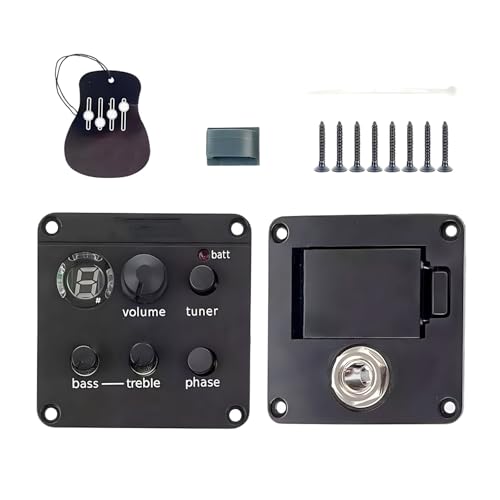 Gitarren Tonabnehmer ISYS+ Vorverstärkersysteme 2 Bänder Gitarren Vorverstärker Piezo Tonabnehmer Tuner Einstellbarer Sound Gitarrenzubehör