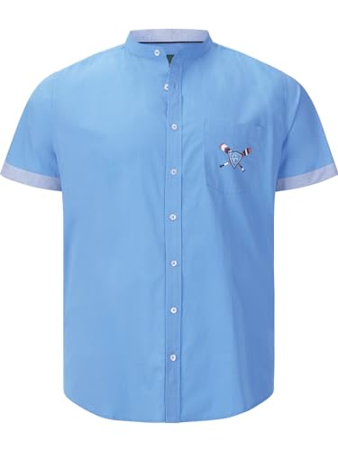 Charles Colby Herren Kurzarmhemd Duke Sandford blau 7XL (XXXXXXXL) - 55/56