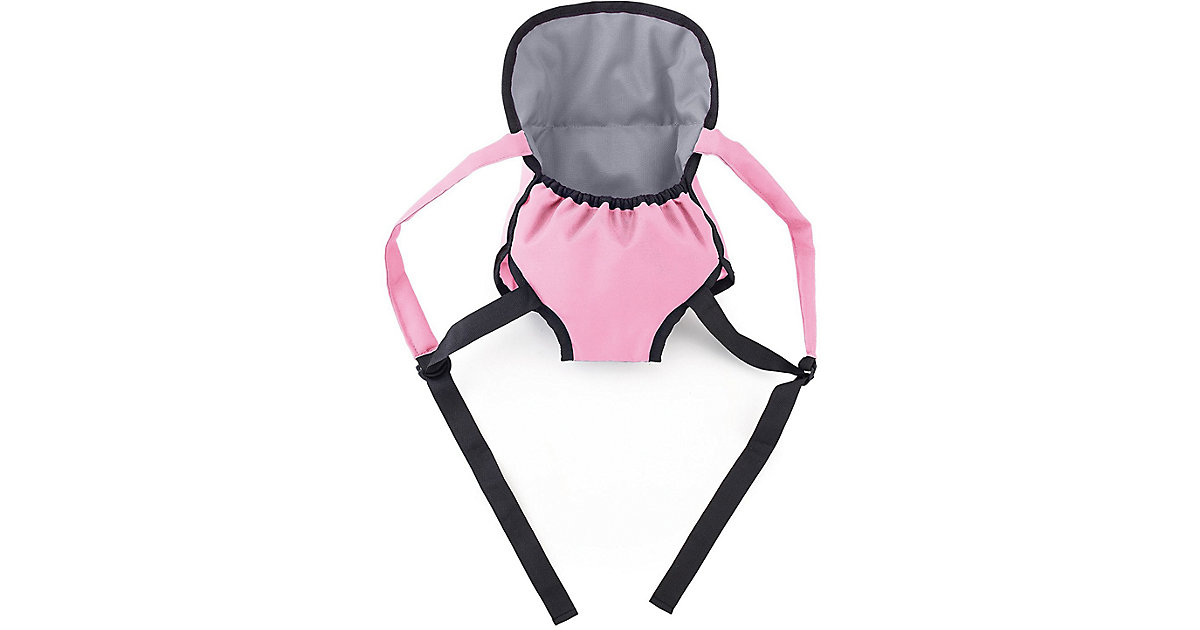 Puppenzubehör-Set pink mit Puppenautositz und Puppenbabyschale 3