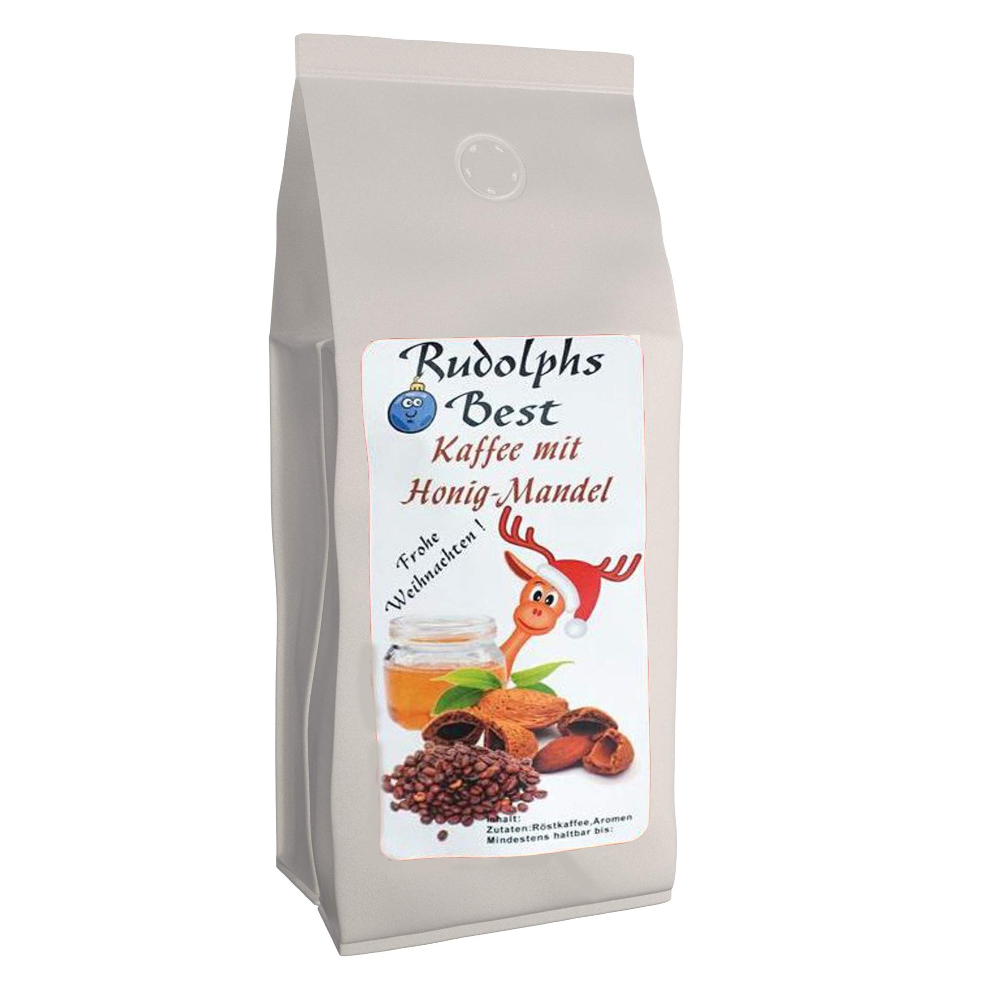 Aromatisierter Kaffee "Rudolphs Best" Honig-Mandel 1000 ganze Bohne