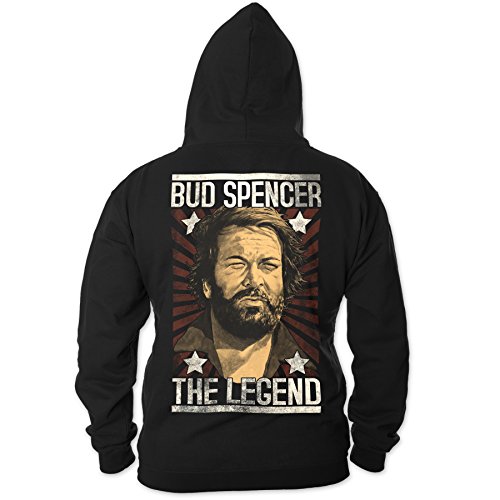 Bud Spencer Herren Legend Zipper (schwarz) (S)