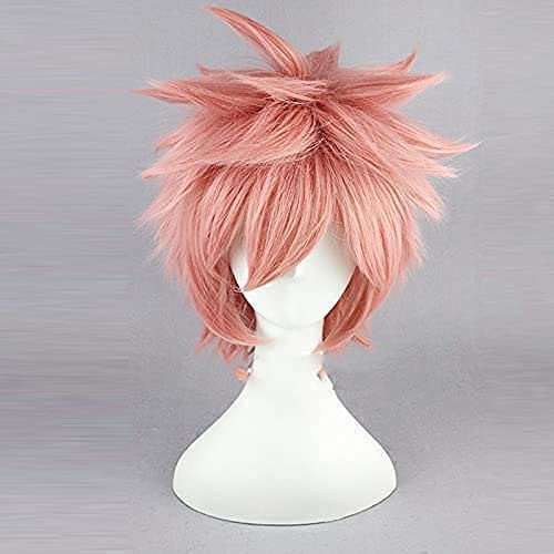 LINLINCD-Wig Anime Cosplay Weihnachts-Anime-Cosplay-Perücke for Fairy Tail Natsu Dragneel Halloween Karnevalsparty Karneval Nachtleben Konzerte Hochzeiten Maskerade-Partys