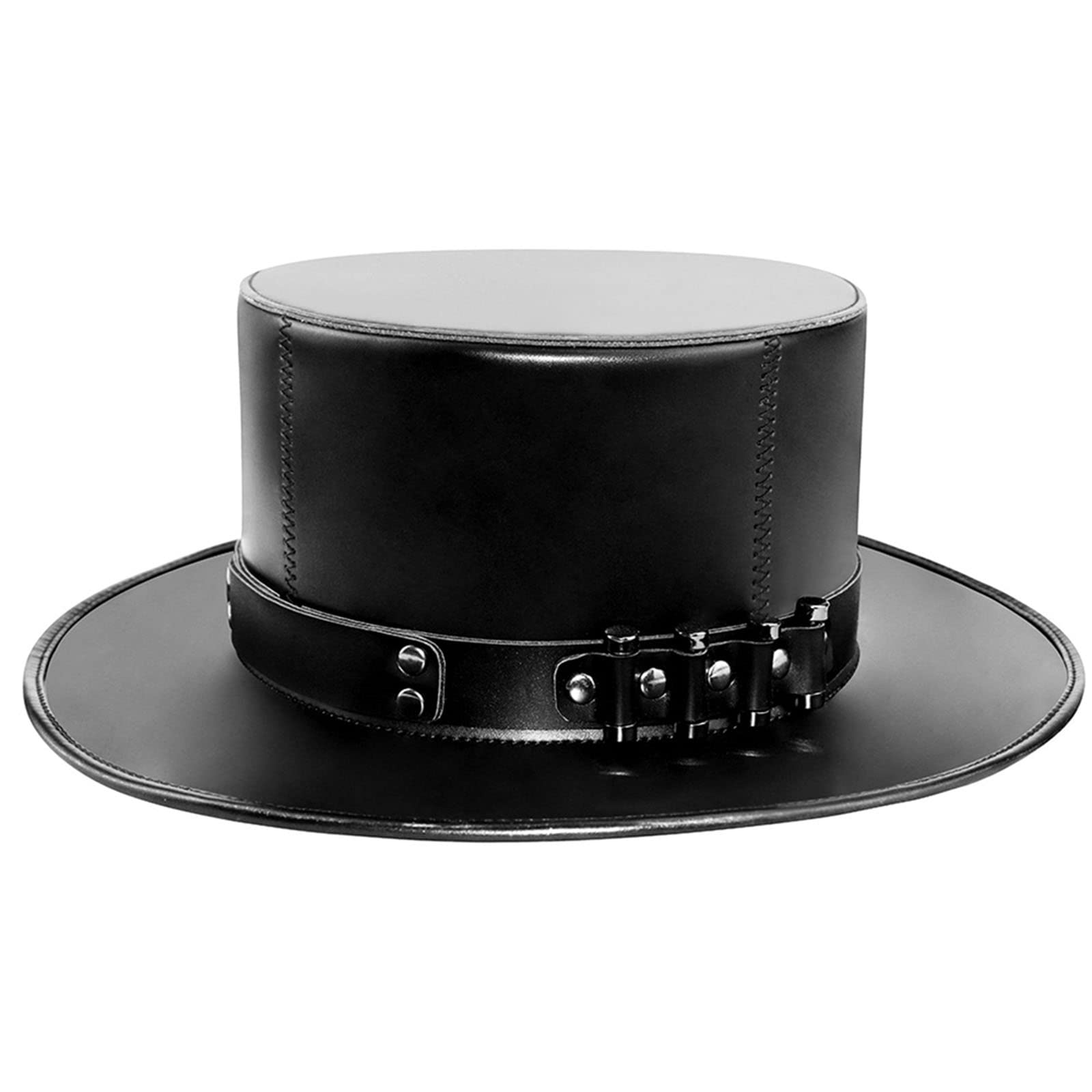 Ranuw Steampunk Männer Mit Brille Punk Zylinder Steampunk BowlerTop Maskerade Halloween Zylinder GothHat Zylinder