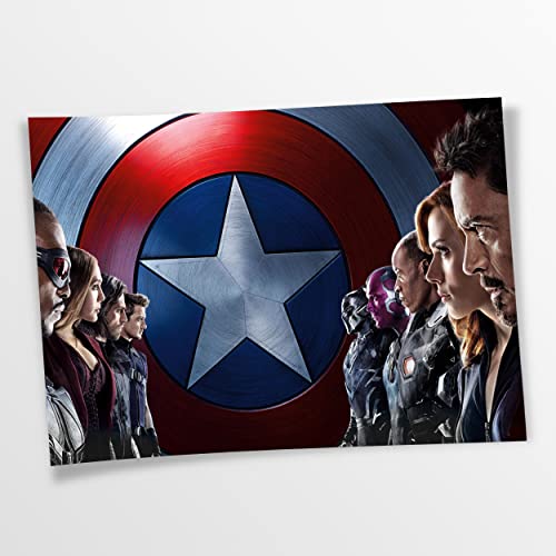 Artis Prints Poster (Baumwolle) The Avengers | Hollywood - Marvel - Film, Wandbild auf Keilrahmen gespannt - Klein bis XXL, Wohnzimmer - Flur - Dekoration