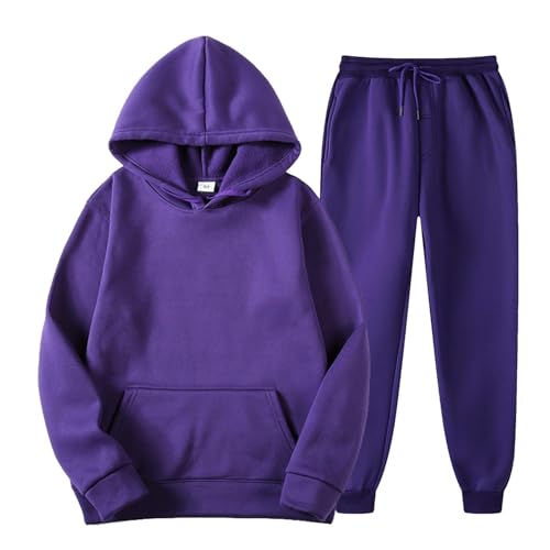 Lambo Hoodies Sweatsuit 2-teiliges Set,Langärmliger, einfarbiger Freizeit-Trainingsanzug für Damen - 2-teilige Sets für Damen, Reiseoutfit für das Sporttraining