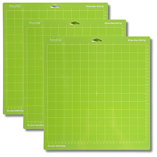 Standard Grip Vinyl-Schneidematte – 3 Stück (30,5 x 30,5 cm) für Vinylhersteller und Explore Schneidemaschinen, klebrige, rutschfeste, langlebige Bastelmatte, Ersatzzubehör für Schneidemaschine