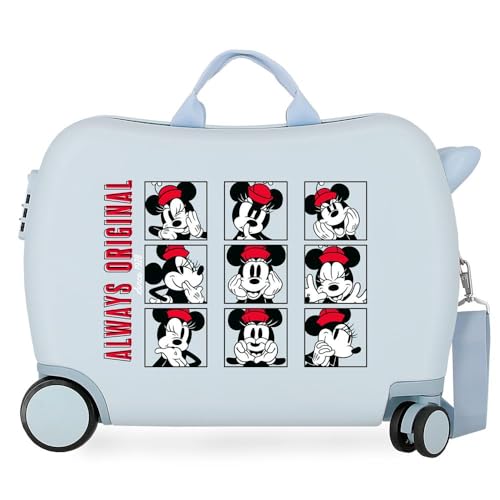 Disney Good Vives Only Kinderkoffer, Blau, 50 x 38 x 20 cm, starr, ABS, seitlicher Zahlenkombinationsverschluss, 34 l, 3 kg, 4 Handgepäckträger