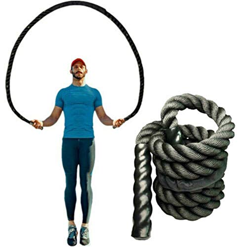 letaofang Jump Rope Fitness Schweres Springseil 25mm Heavy Battle Springseile Power Training Multifunktion für Kraft Ausdauer Training und als Unterstützung beim Abnehmen