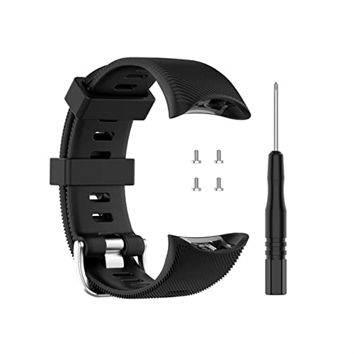 LOUPKC MINGSHAN Neuer Armbandersatz, kompatibel mit F 45S, weichem Sport-Silikon-Smartwatch-Armband, Gürtel mit Werkzeug, Armband-Zubehör(Color:Black,Size:Forerunner 45s)