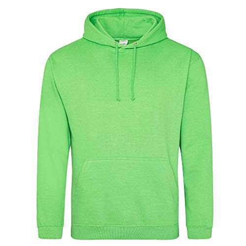 Just Hoods - Unisex College Hoodie/Lime Green, 3XL