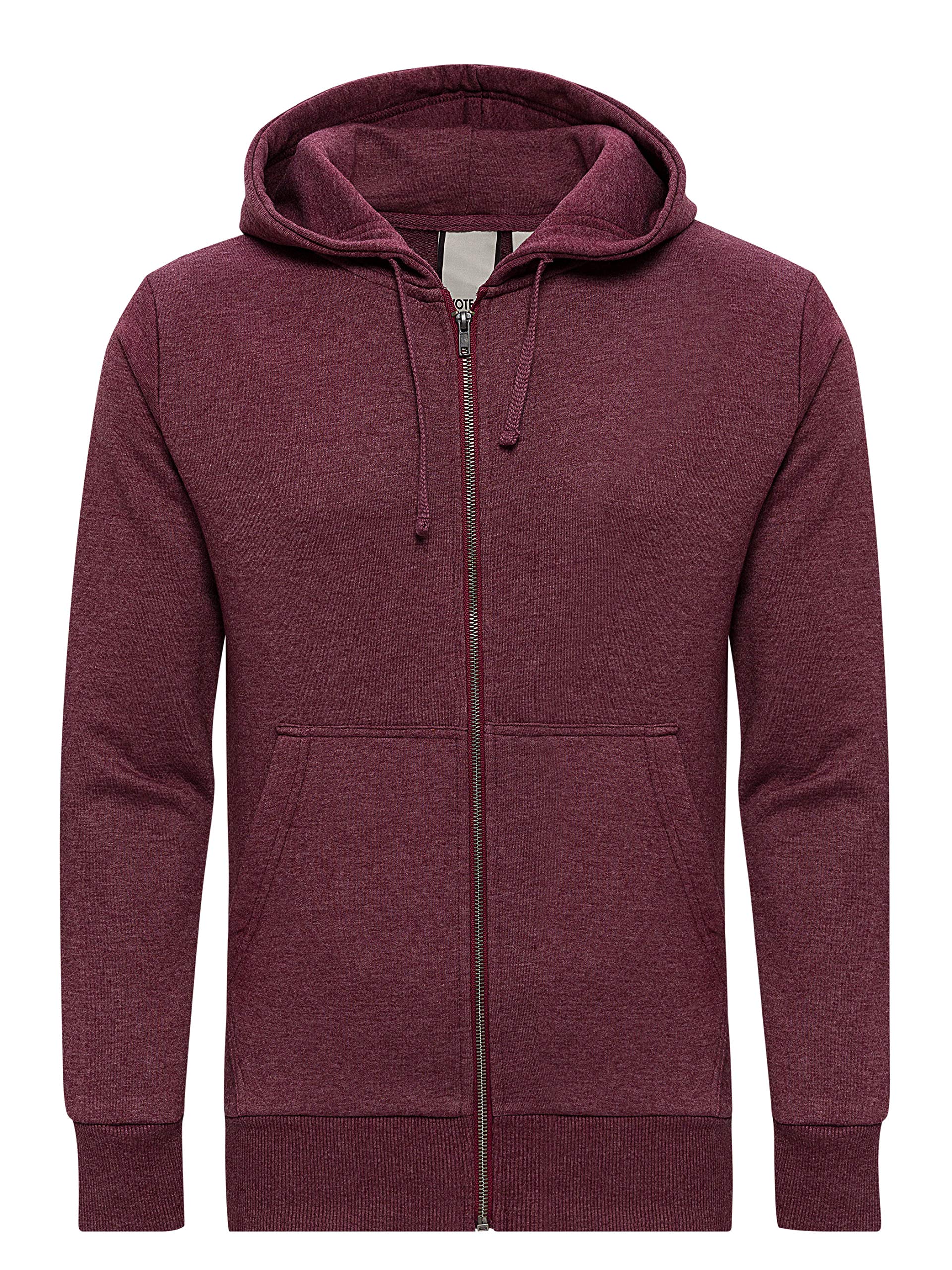 WOTEGA Herren Hoody Sweatjacke Pullover Kapuzenjacke Zipper Übergangsjacke Sweatshirt Übergrößen S-6XL Spark, burgundy (191617), XS