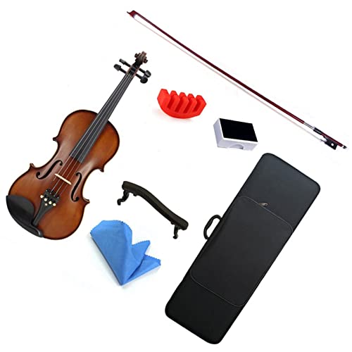 Violine Anfänger Professionelle Handgefertigte Antike Matte Streifen Violine 4/4 Fichte Platte Violine Ebenholz Teile (Color : 1/4)