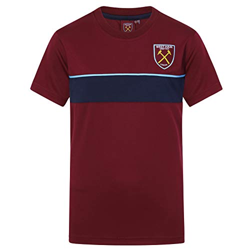 West Ham United FC - Jungen Trainingstrikot aus Polyester - Offizielles Merchandise - Geschenk für Fußballfans - Weinrot - 12-13 Jahre (XL)