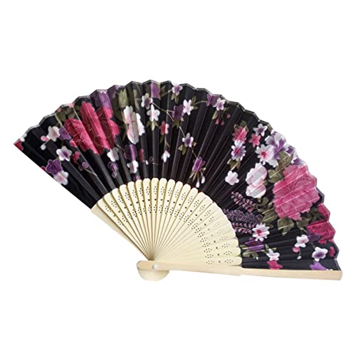 YIHANSS Traditioneller chinesischer Vintage-Bambus-Handfächer, faltbar, Blumenfächer, chinesische Tanzparty, Taschengeschenke für Hochzeiten, Handfächer, Dekor-Fächer (Farbe: N)