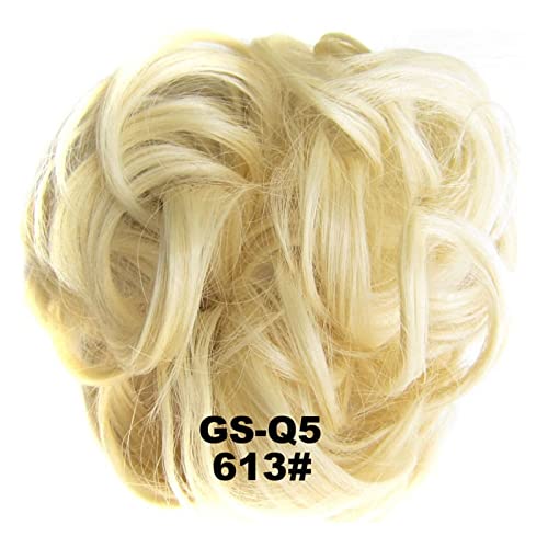 Haarknoten 1 Stück Scrunchies-Verlängerung, lockiges, gewelltes, unordentliches, synthetisches, unordentliches Haarknoten-Haar, zerzaustes Hochsteckfrisur-Chignon-Haarteil for Frauen und Mädchen Haars