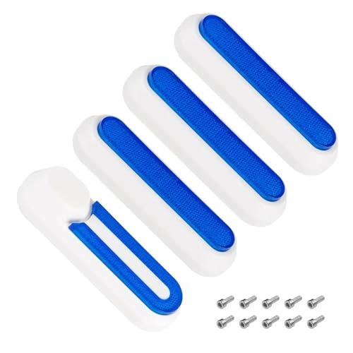 Jodriva Schutzschale for Vorderradgabel und Hinterradabdeckung, for Xiaomi, M365 Elektroroller Pro 2/Pro Sicherheitsreflektierendes Rohr Nachtreflektorteil Radabdeckung für Elektroroller(White Blue)