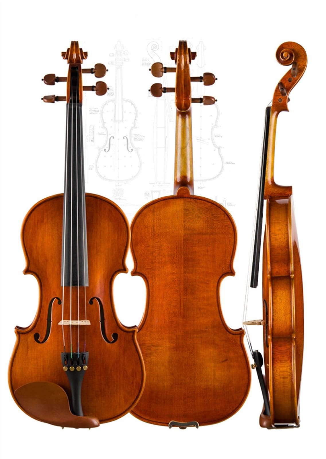 Standard Violine Violine Handgefertigtes Prüfungsinstrument Für Erwachsene(A-1/2)